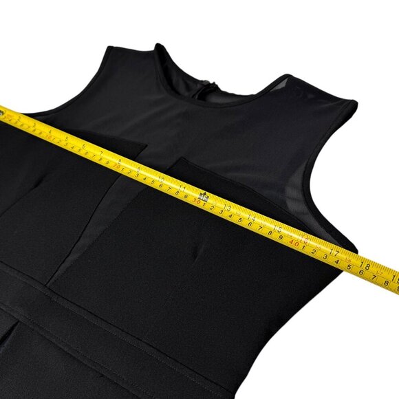 NWOT LRK Peplum Dress Sz 8 Black Navy Knee Length Work Career Office Siren Event - Picture 5 of 16